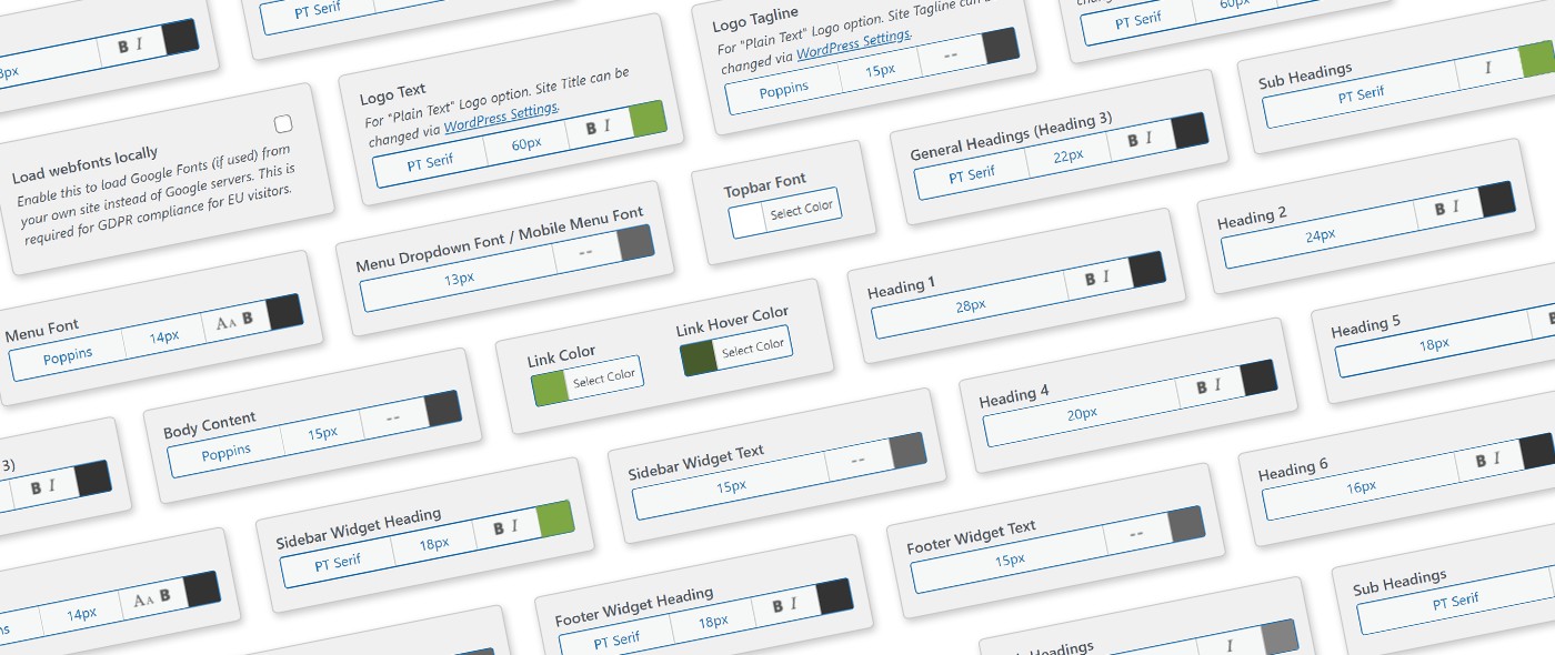 content-typography-desktop Style Customization & Typography